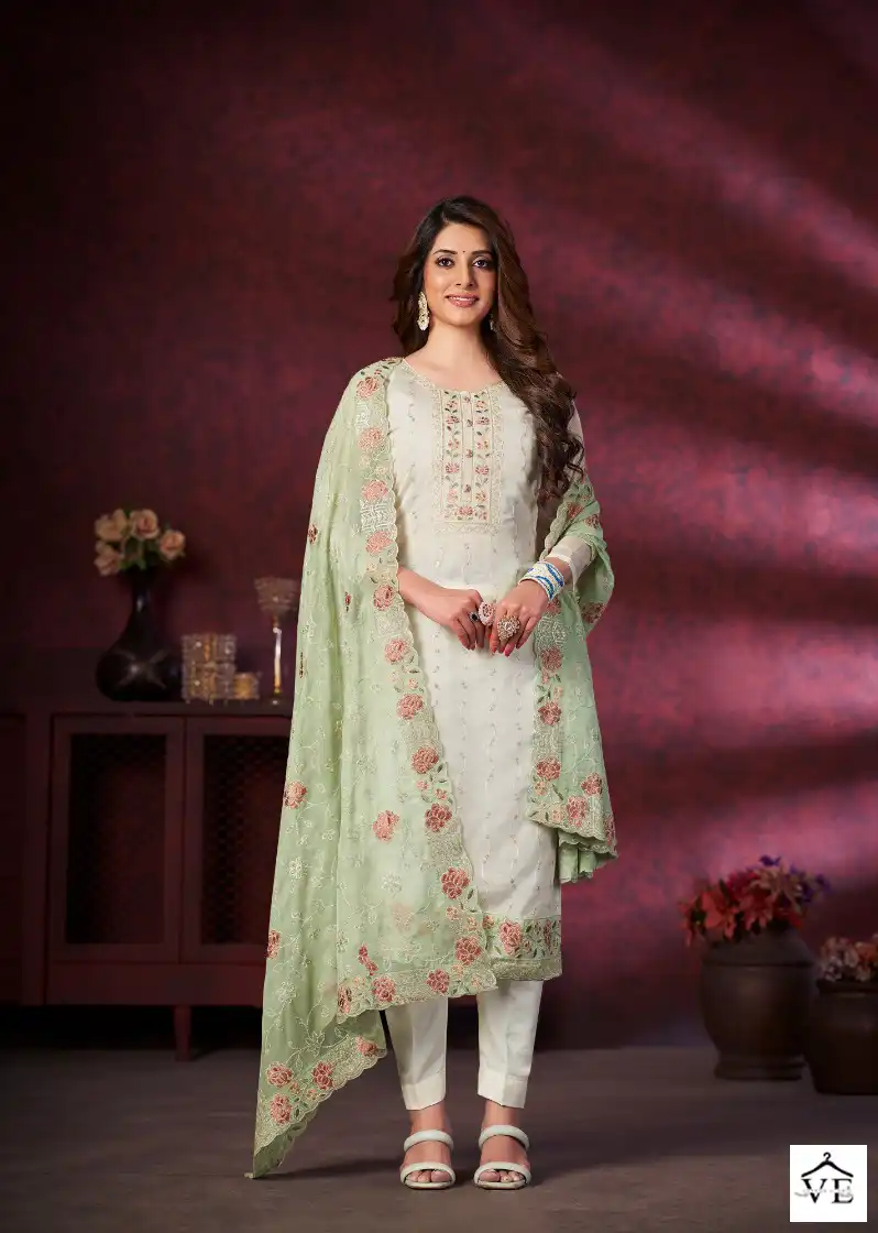 Vardan Ethnic Vianna Organga Wholesale Designer Salwar Suit Catalog — Wholesale Salwar Suits, MPA wholesale from Surat - Gallery Image 2