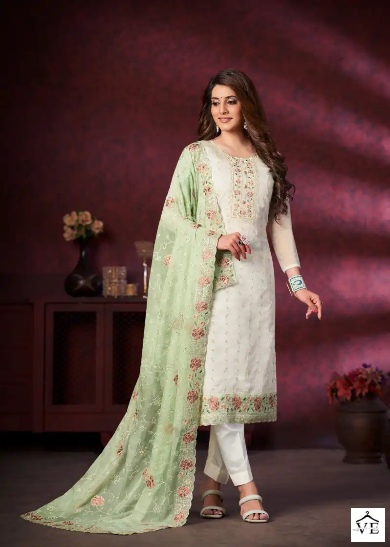 Vardan Ethnic Vianna Organga Wholesale Designer Salwar Suit Catalog — Wholesale Salwar Suits, MPA wholesale from Surat - Gallery Image 3