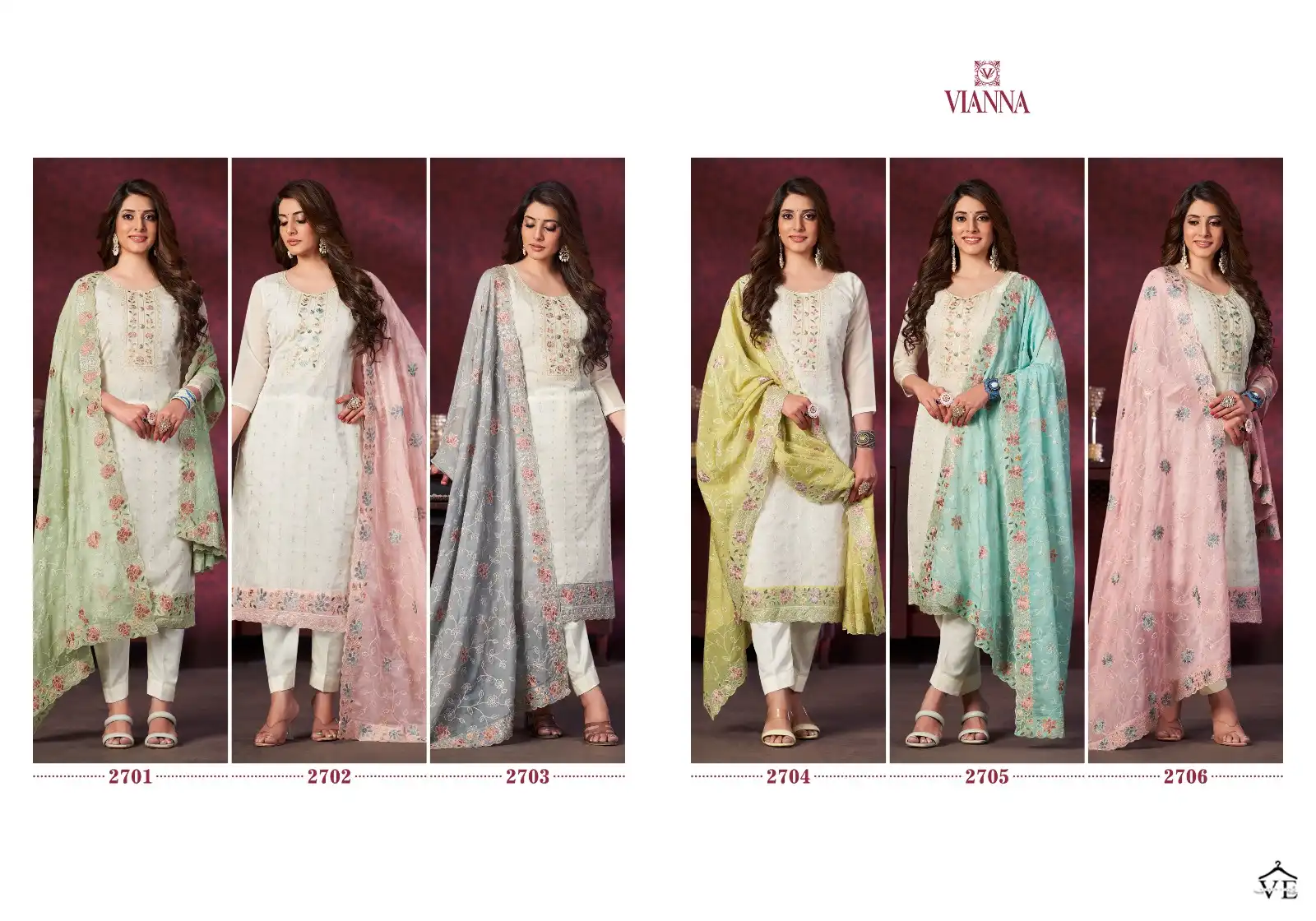 Vardan Ethnic Vianna Organga Wholesale Designer Salwar Suit Catalog — Wholesale Salwar Suits, MPA wholesale from Surat — view 9