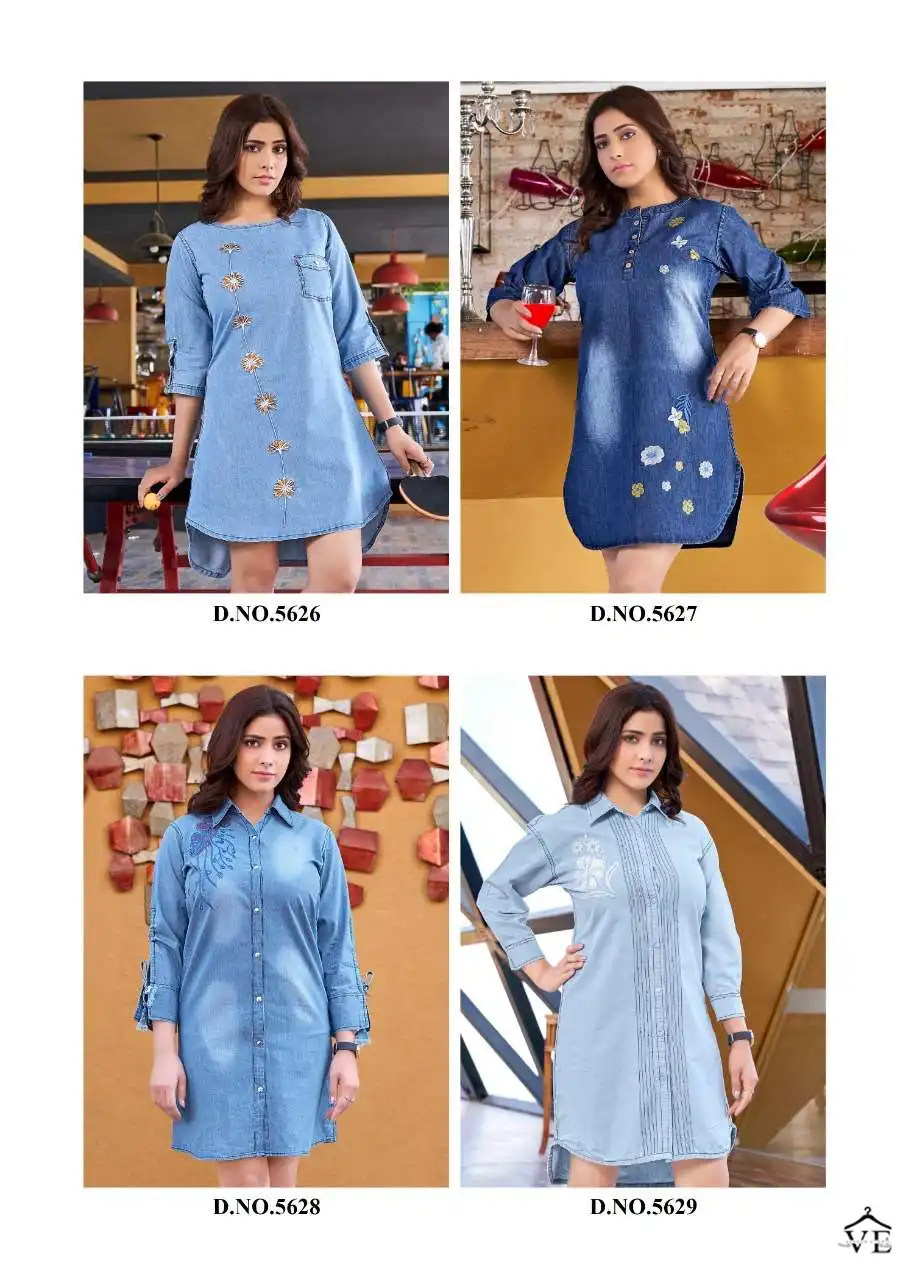 Yami Vibes Denim Wholesale Kurti Catalog — Wholesale Kurtis, MPA wholesale from Surat — view 9