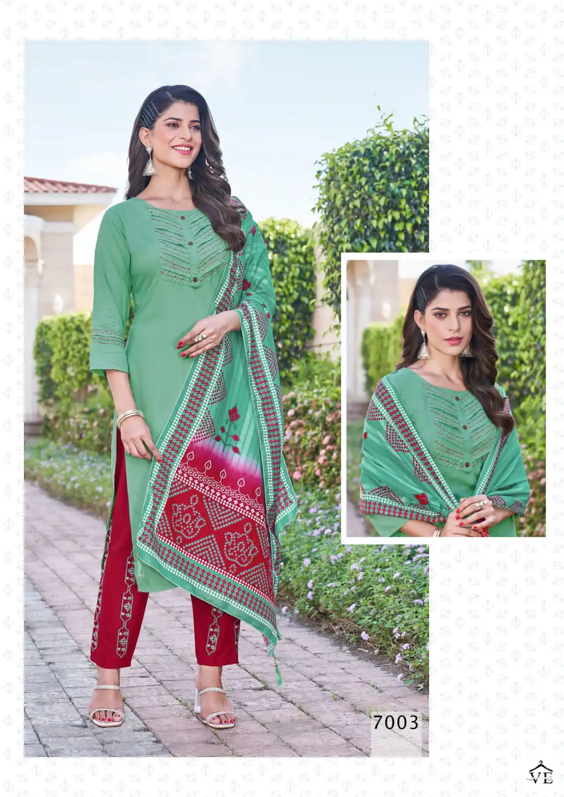 Karissa Vidisha Vol-7 Premium Liva Rayon Wholesale Readymade Suits Catalog — Wholesale Salwar Suits, Karissa wholesale from Surat - Gallery Image 5