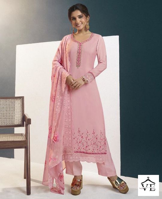 Vinay Fashion Silkina Royal Crepe 40 Royal Crepe Wholesale Designer Salwar Suit Catalog — Wholesale Salwar Suits, MPA wholesale from Surat — view 1