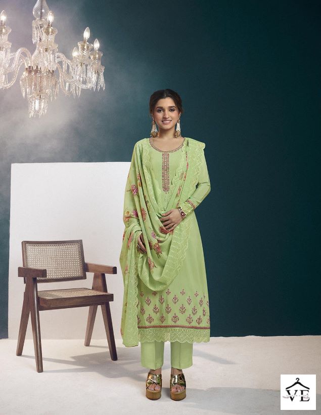 Vinay Fashion Silkina Royal Crepe 40 Royal Crepe Wholesale Designer Salwar Suit Catalog — Wholesale Salwar Suits, MPA wholesale from Surat - Gallery Image 4