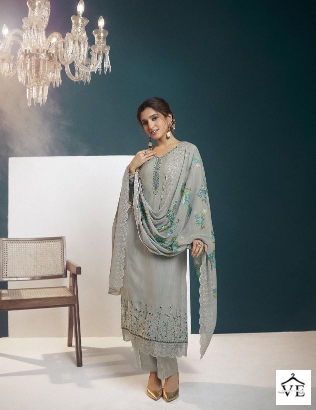 Vinay Fashion Silkina Royal Crepe 40 Royal Crepe Wholesale Designer Salwar Suit Catalog — Wholesale Salwar Suits, MPA wholesale from Surat - Gallery Image 5