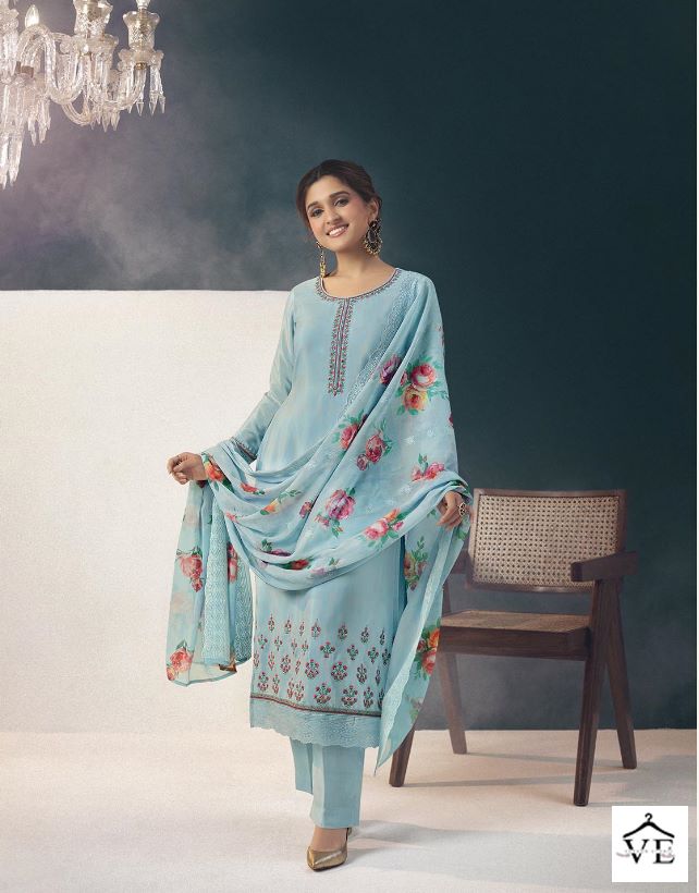 Vinay Fashion Silkina Royal Crepe 40 Royal Crepe Wholesale Designer Salwar Suit Catalog — Wholesale Salwar Suits, MPA wholesale from Surat - Gallery Image 6