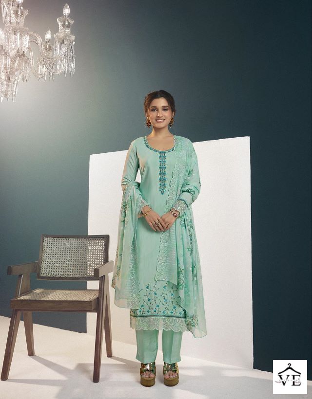 Vinay Fashion Silkina Royal Crepe 40 Royal Crepe Wholesale Designer Salwar Suit Catalog — Wholesale Salwar Suits, MPA wholesale from Surat - Gallery Image 8
