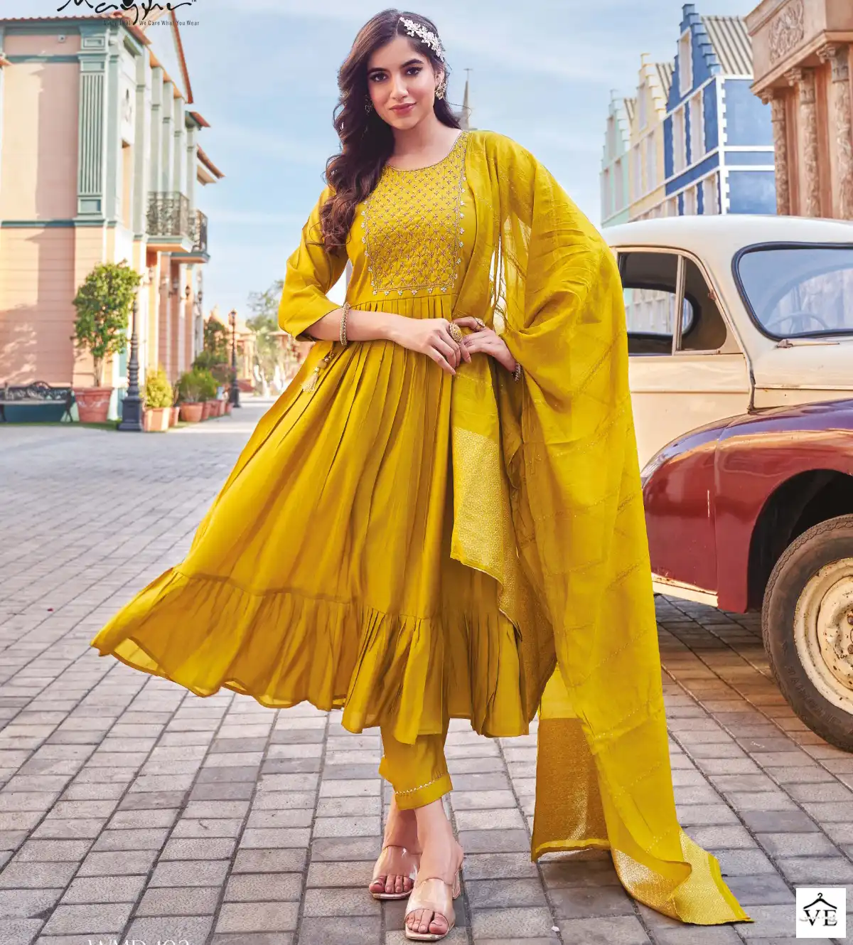 Mayur Wedmegood Heavy Viscous Silk Wholesale Readymade Salwar Suit Catalog — Wholesale Salwar Suits, Mayur Dress wholesale from Surat — view 1