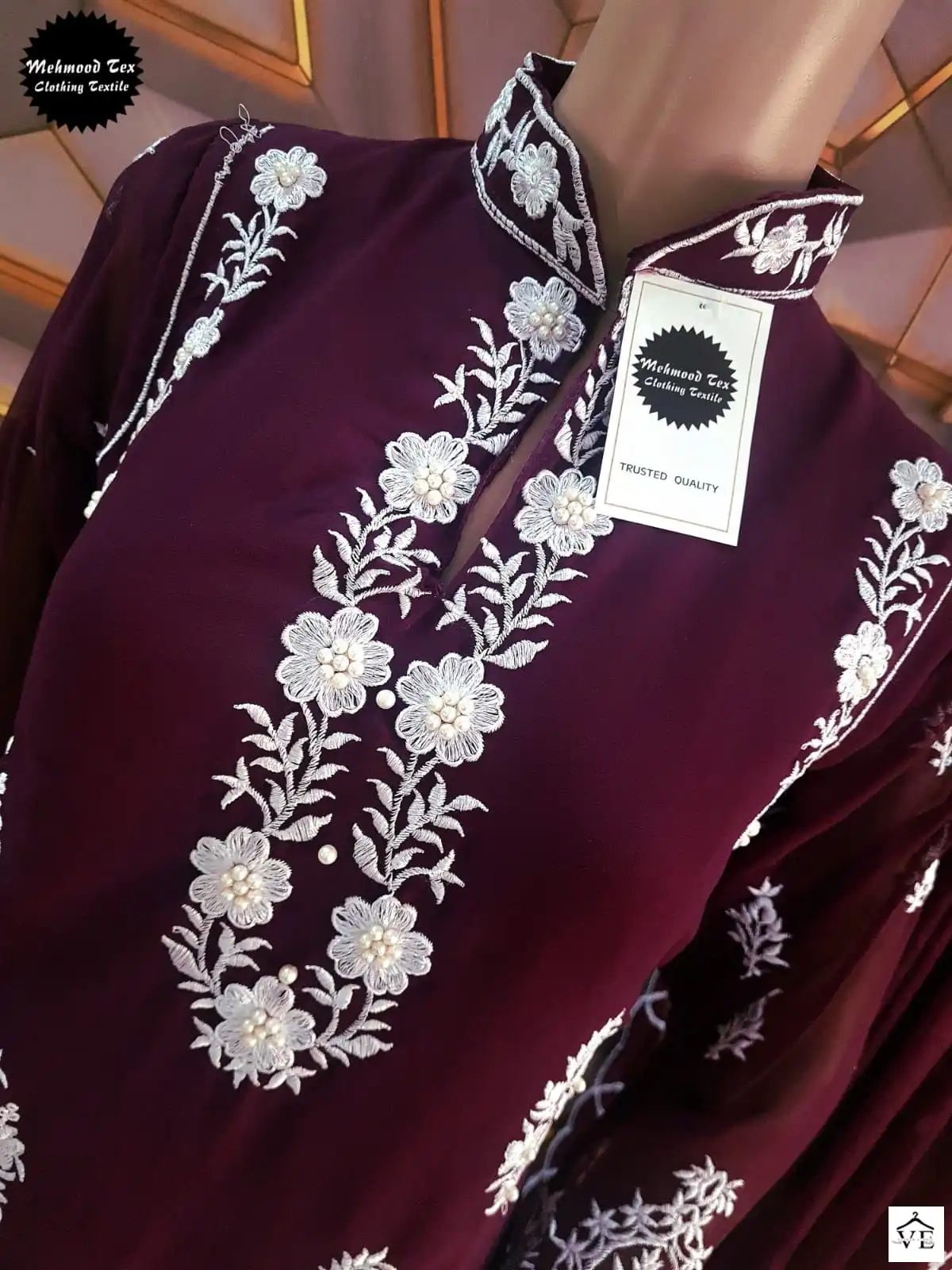 Mehmood Tex Luxury Pret Heavy Faux Georgette Wholesale Readymade Pakistani Suit Catalog — Wholesale Salwar Suits, MPA wholesale from Surat — view 8