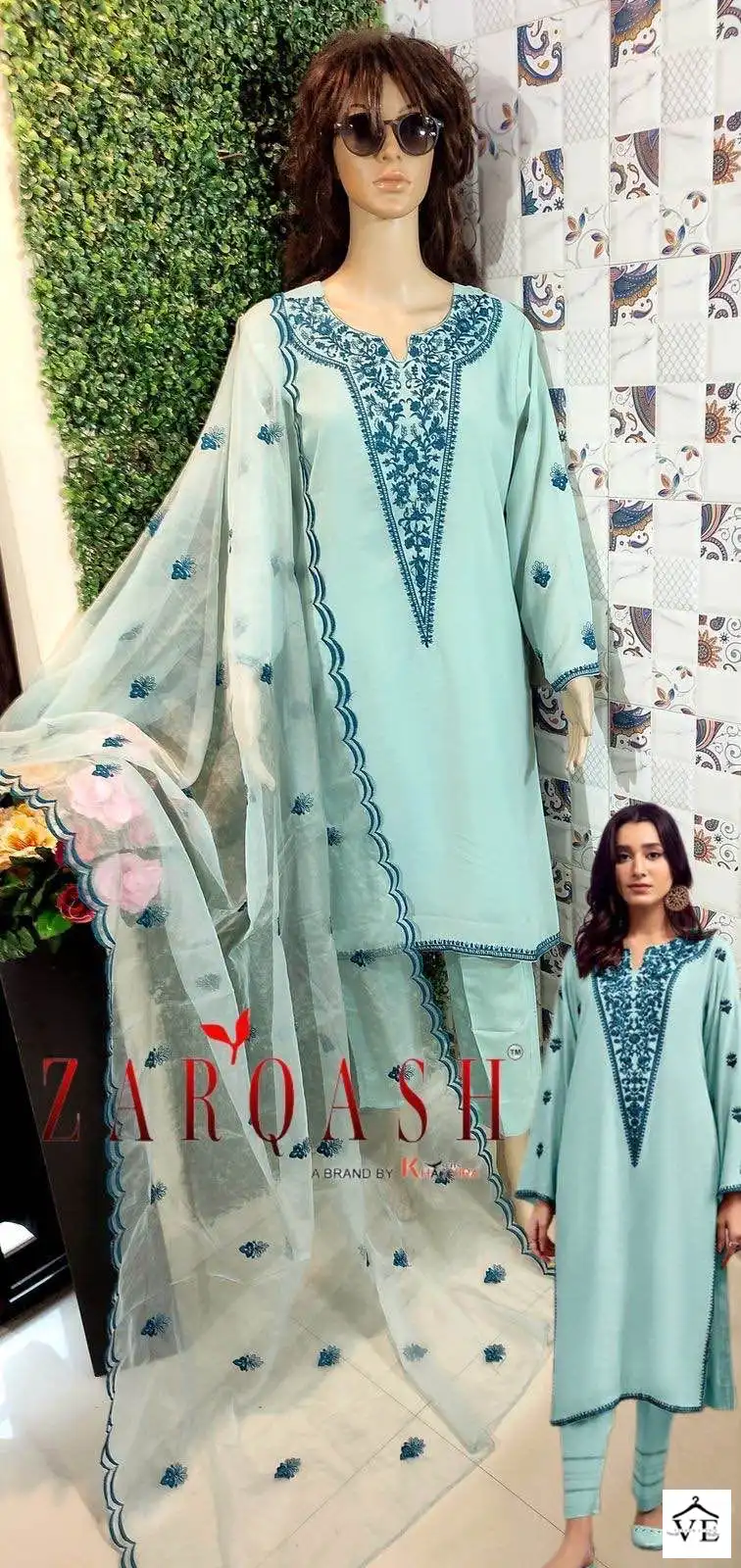 Zarqash Z 125 Faux Georgette Wholesale Pakistani Readymade Salwar Suit Catalog — Wholesale Salwar Suits, MPA wholesale from Surat - Gallery Image 3