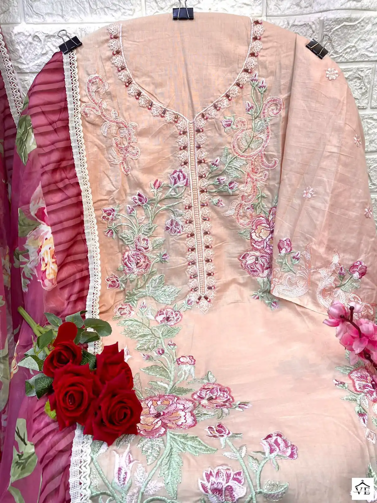 Al Amra ZF Anaya Lawn 59 Cambric Cotton Wholesale Pakistani Suit — Wholesale Salwar Suits, MPA wholesale from Surat - Gallery Image 4