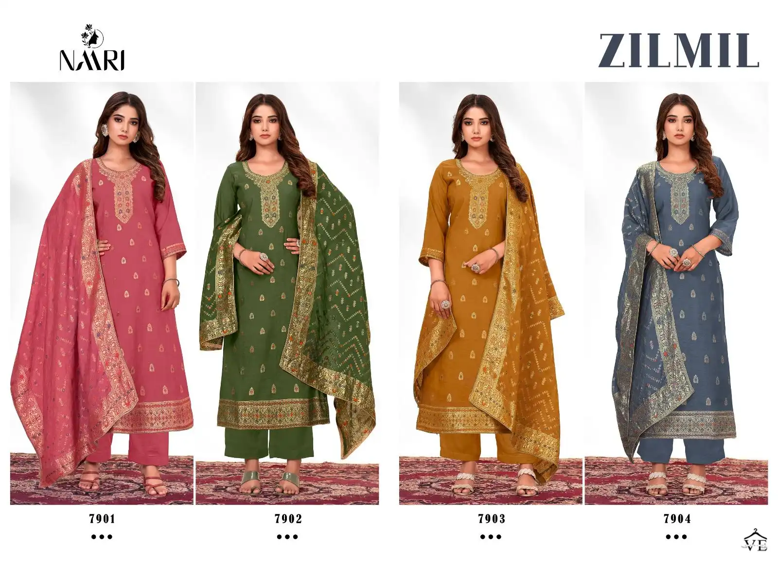 Naari Zilmil Pure Muslin Wholesale Desaignewr Salwar Suit Catalog — Wholesale Salwar Suits, MPA wholesale from Surat — view 5