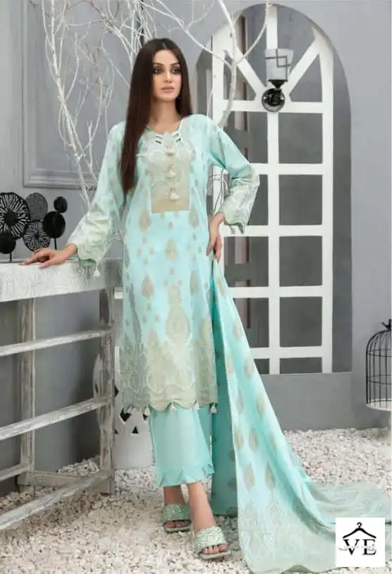 Zoha Luxury Lawn 23 Pure Lawn Cotton Wholesale Salwar Suit Catalog — Wholesale Salwar Suits, MPA wholesale from Surat - Gallery Image 3