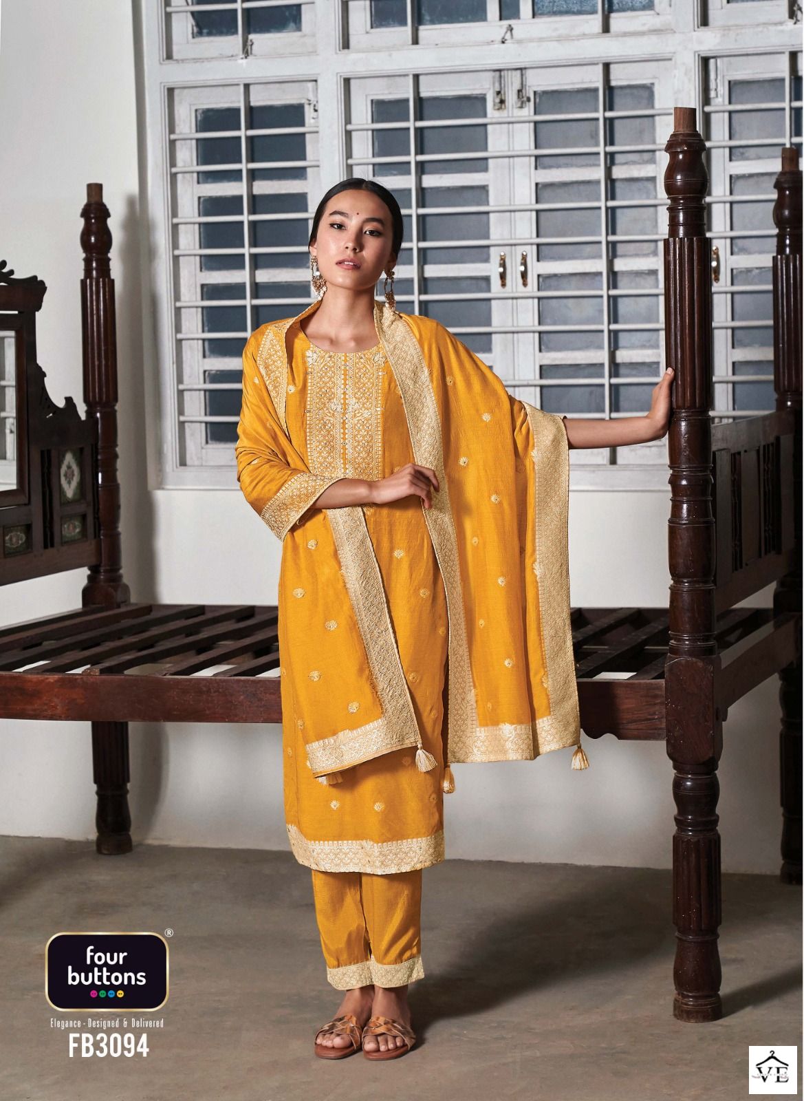 Four Buttons Zoya 2 Pure Muslin Wholesale Designer Readymade Salwar Suit Catalog — Wholesale Salwar Suits, MPA wholesale from Surat — view 3