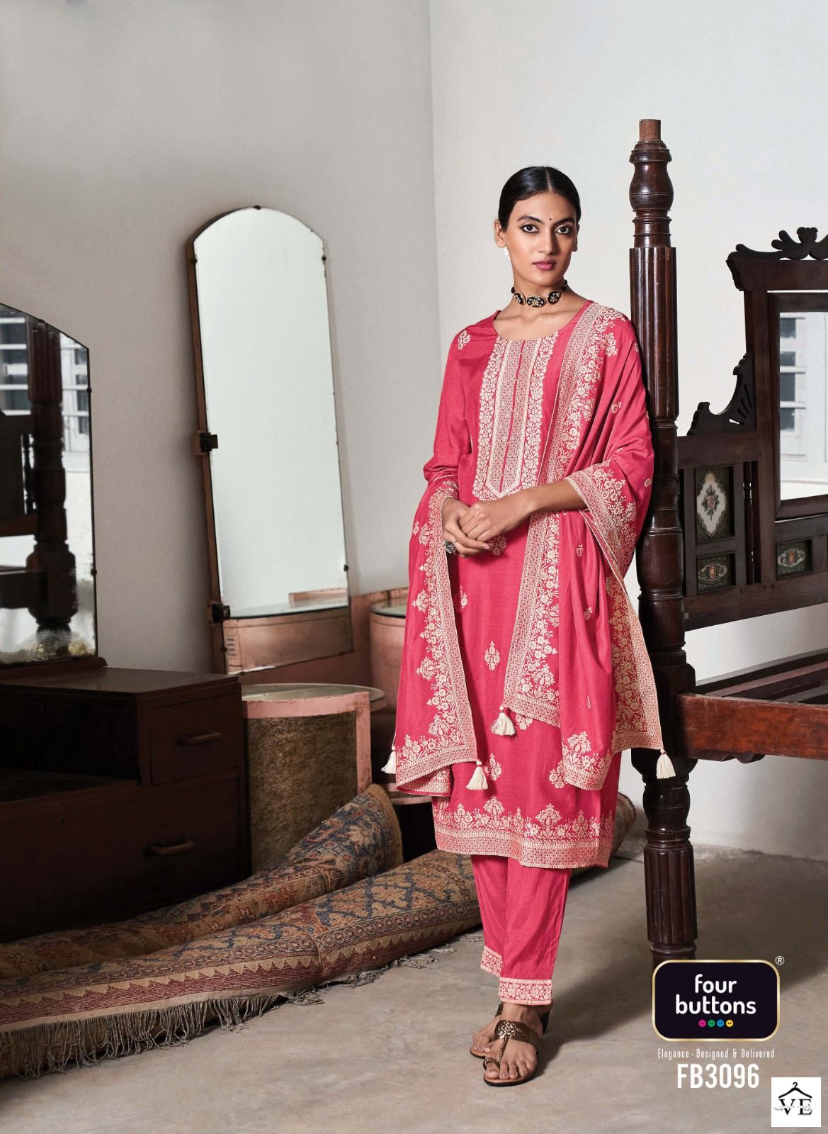 Four Buttons Zoya 2 Pure Muslin Wholesale Designer Readymade Salwar Suit Catalog — Wholesale Salwar Suits, MPA wholesale from Surat — view 6