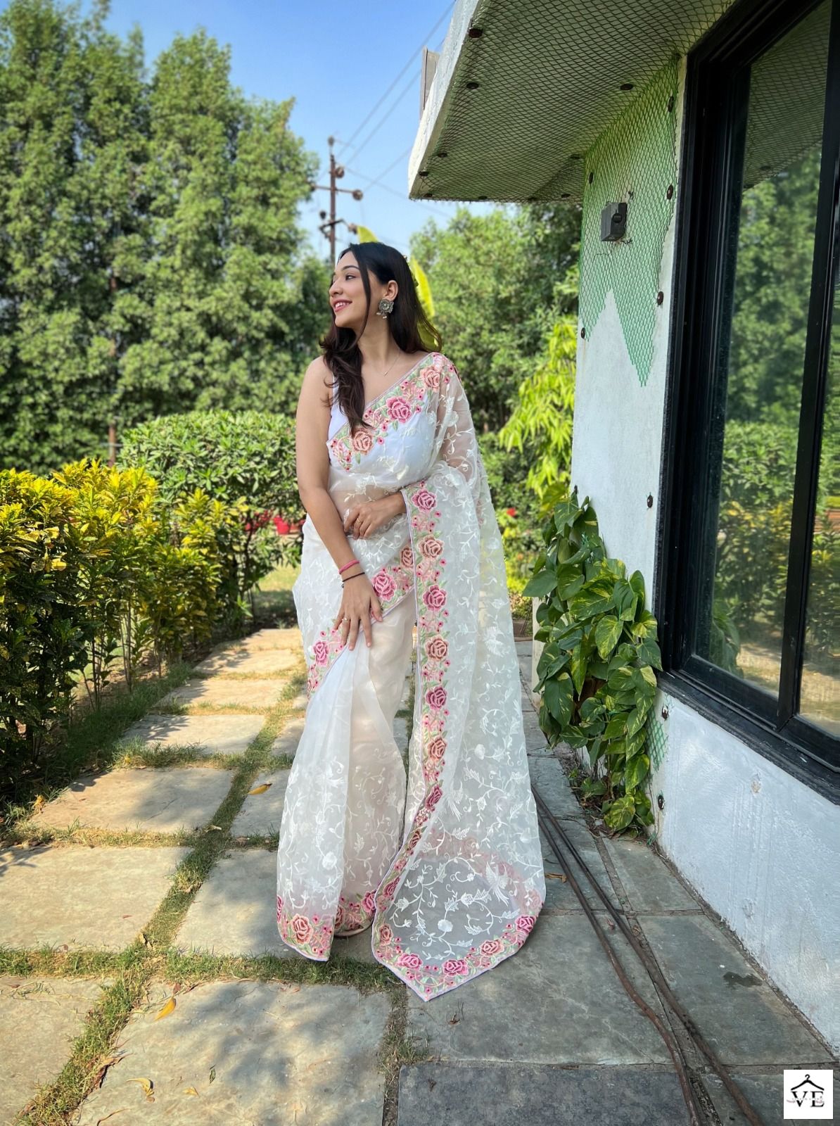 Shree Trends Zoya Organza Wholesale Designer Sarees Catalog — Wholesale Sarees, MPA wholesale from Surat — view 5