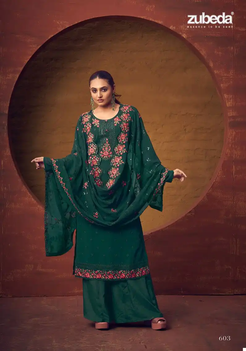 Zubeda Rangun Heavy Georgette Wholesale Designer Salwar Suit Catalog — Wholesale Salwar Suits, MPA wholesale from Surat - Gallery Image 2
