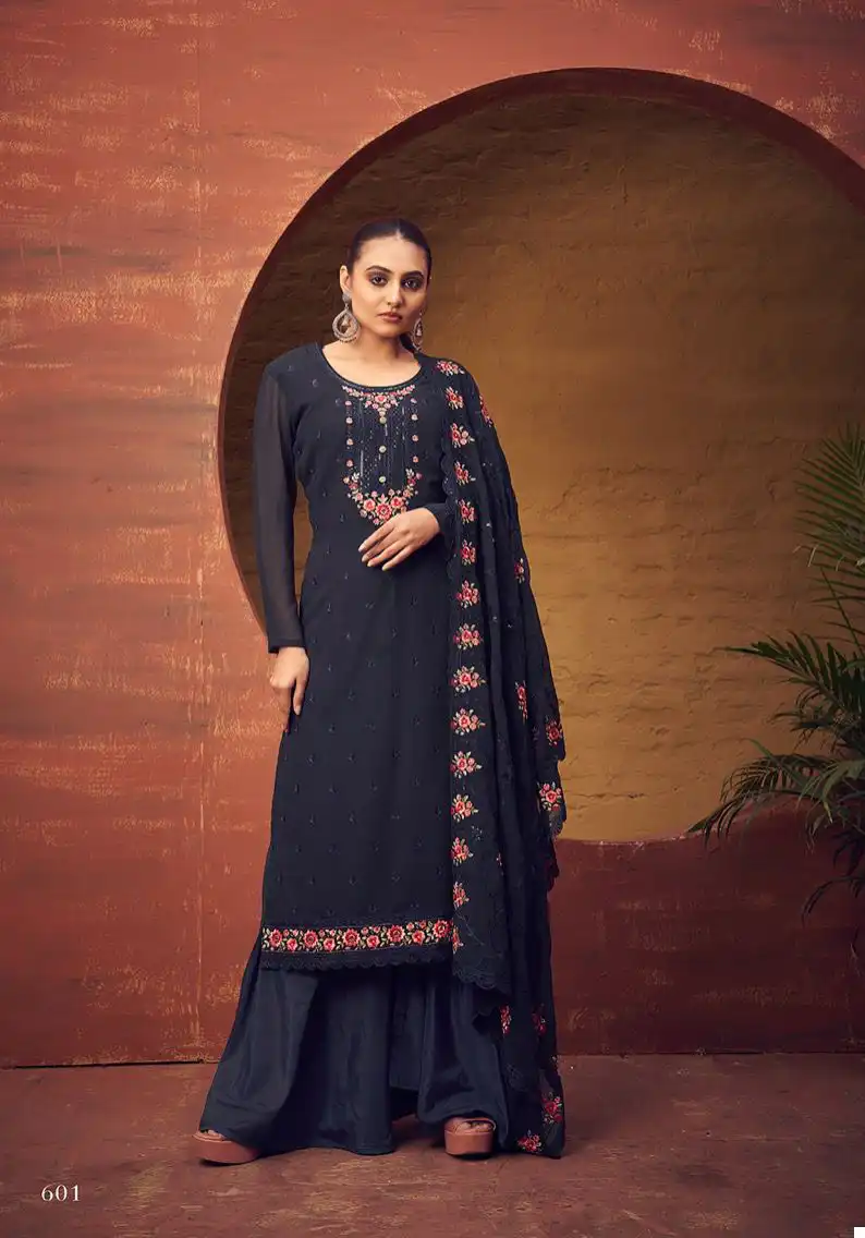 Zubeda Rangun Heavy Georgette Wholesale Designer Salwar Suit Catalog — Wholesale Salwar Suits, MPA wholesale from Surat - Gallery Image 3