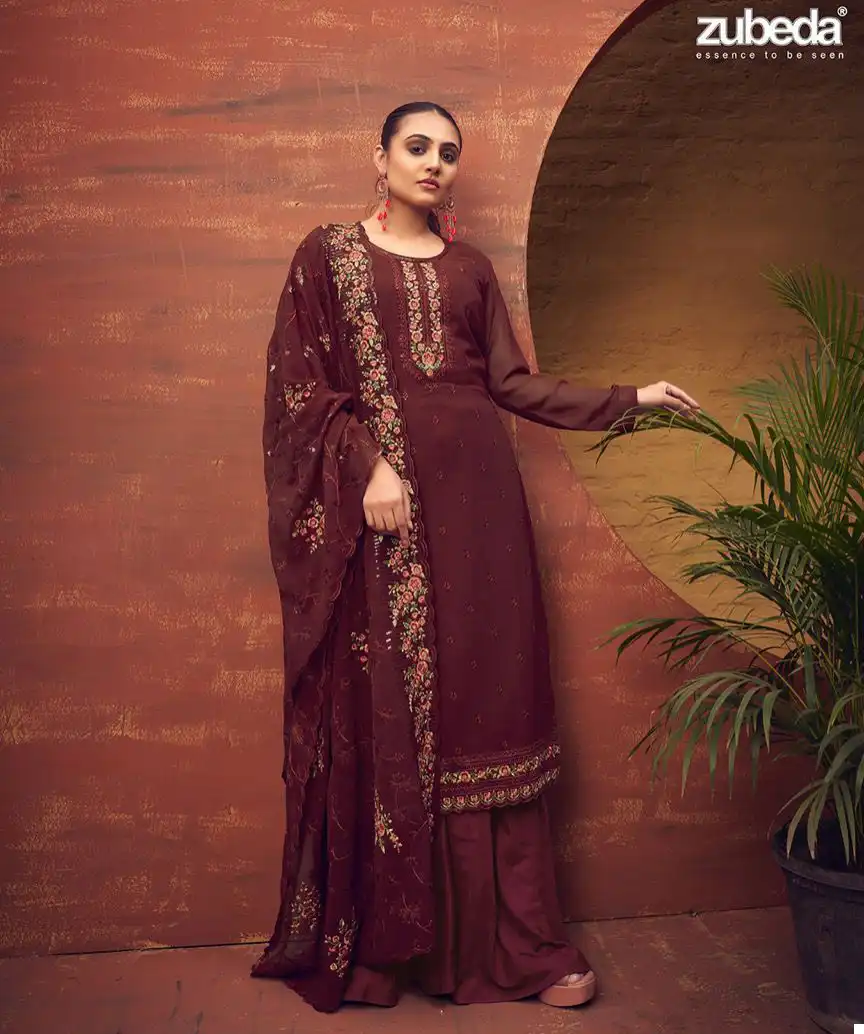 Zubeda Rangun Heavy Georgette Wholesale Designer Salwar Suit Catalog — Wholesale Salwar Suits, MPA wholesale from Surat - Gallery Image 4