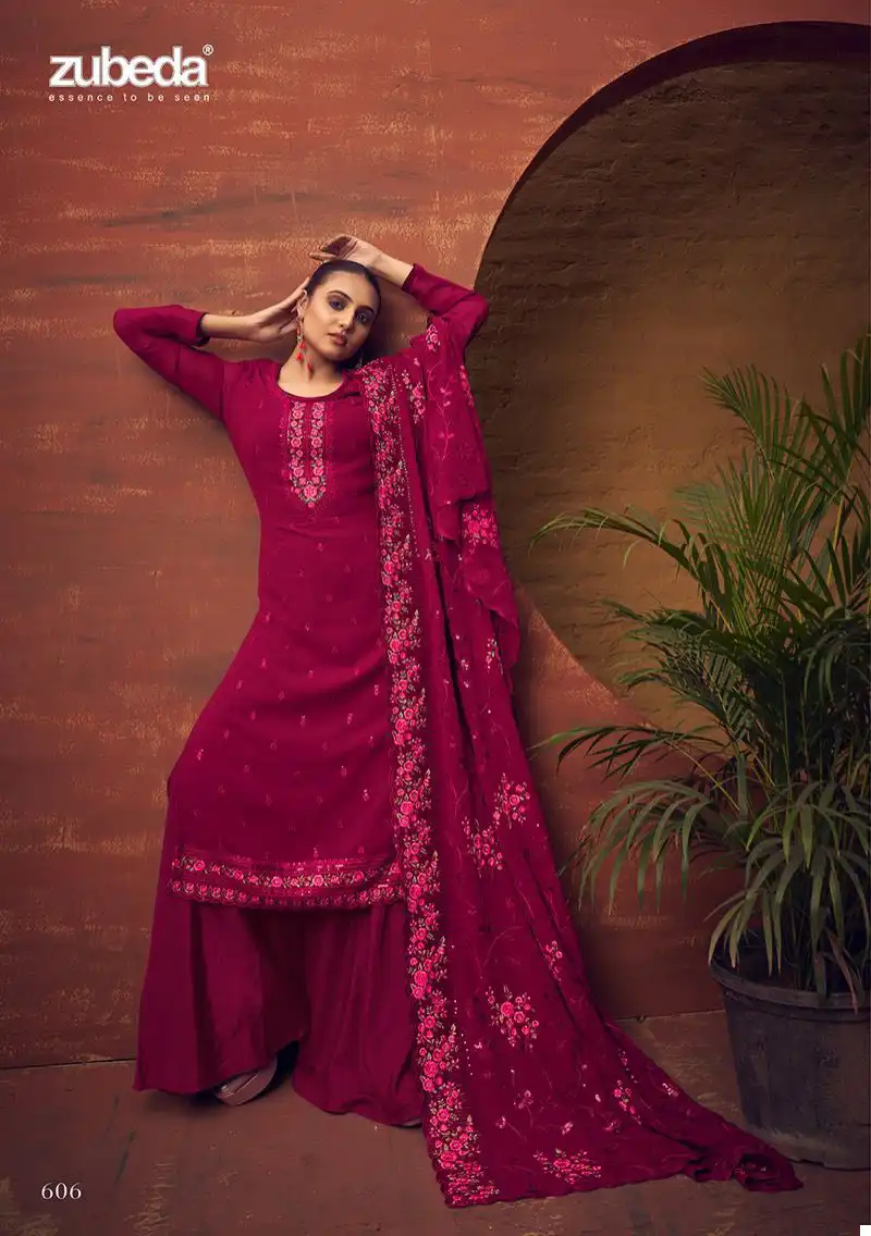 Zubeda Rangun Heavy Georgette Wholesale Designer Salwar Suit Catalog — Wholesale Salwar Suits, MPA wholesale from Surat - Gallery Image 5