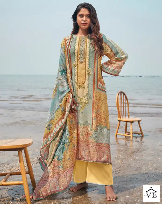Omtex Zuni Pure Mulsin Wholesale Salwar Suit Catalog — Wholesale Salwar Suits, MPA wholesale from Surat — view 1