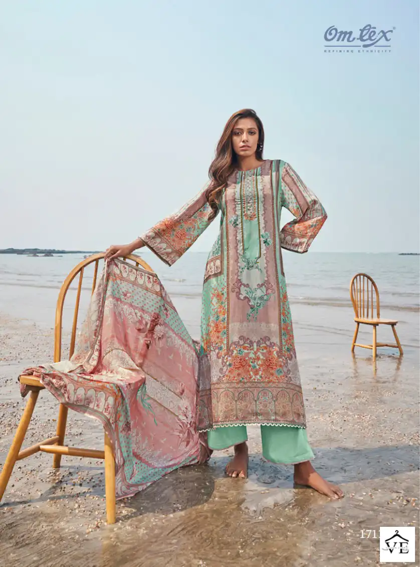 Omtex Zuni Pure Mulsin Wholesale Salwar Suit Catalog — Wholesale Salwar Suits, MPA wholesale from Surat - Gallery Image 2