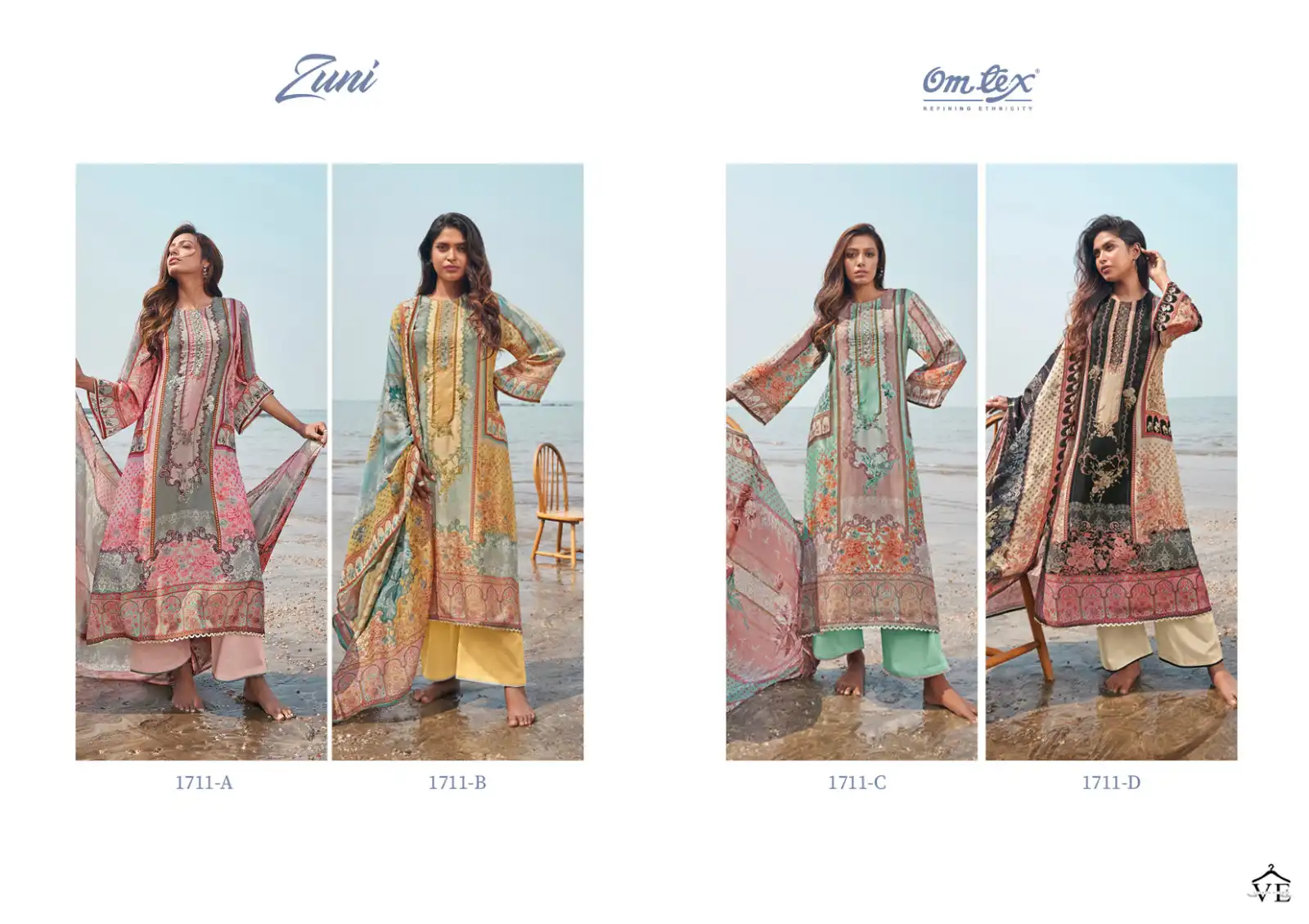 Omtex Zuni Pure Mulsin Wholesale Salwar Suit Catalog — Wholesale Salwar Suits, MPA wholesale from Surat — view 6