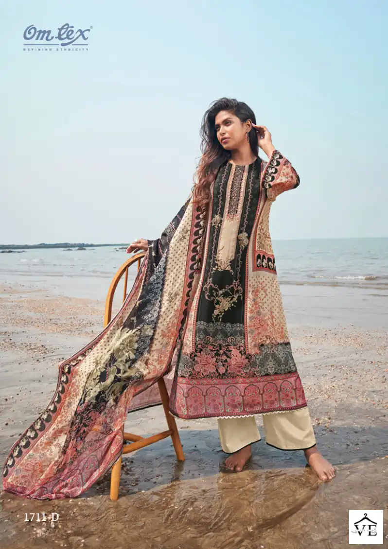 Omtex Zuni Pure Mulsin Wholesale Salwar Suit Catalog — Wholesale Salwar Suits, MPA wholesale from Surat - Gallery Image 4
