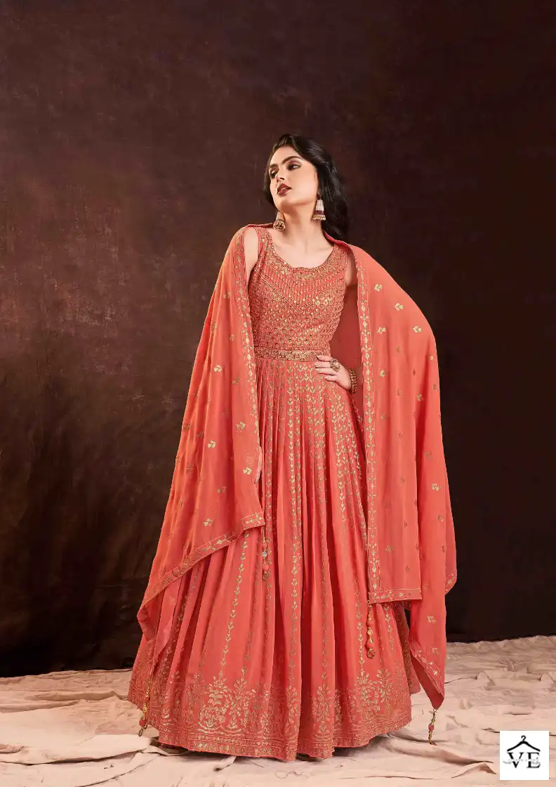 Arya Zoya Vol 3 Georgette Wholesale Readymade Gown With Dupatta Catalog — Wholesale Salwar Suits, MPA wholesale from Surat - Gallery Image 4