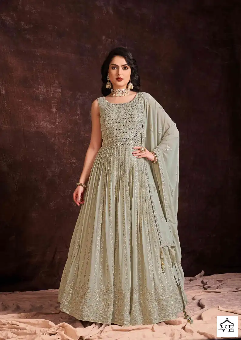 Arya Zoya Vol 3 Georgette Wholesale Readymade Gown With Dupatta Catalog — Wholesale Salwar Suits, MPA wholesale from Surat - Gallery Image 8