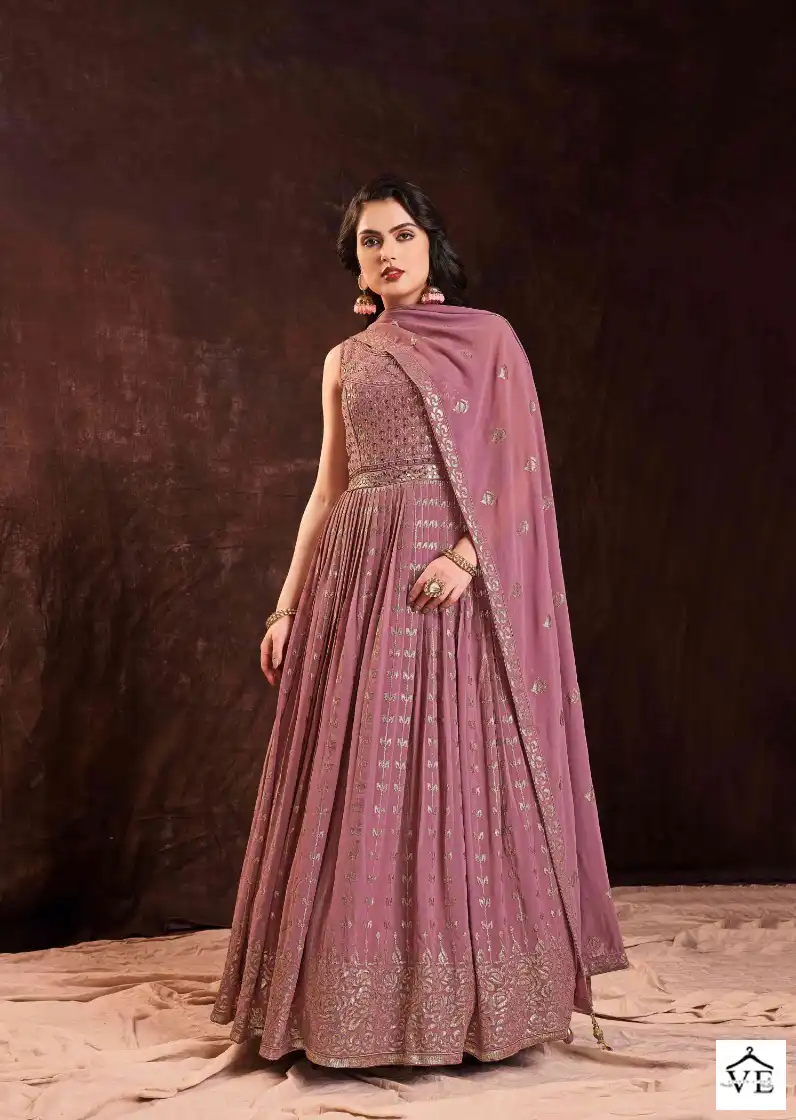 Arya Zoya Vol 3 Georgette Wholesale Readymade Gown With Dupatta Catalog — Wholesale Salwar Suits, MPA wholesale from Surat - Gallery Image 3