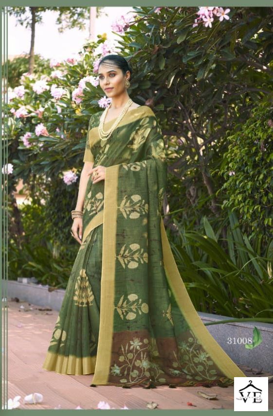 Joh Rivaaj Jarin Vol 310 Linen Wholesale Sarees Catalog — Wholesale Sarees, MPA wholesale from Surat — view 3