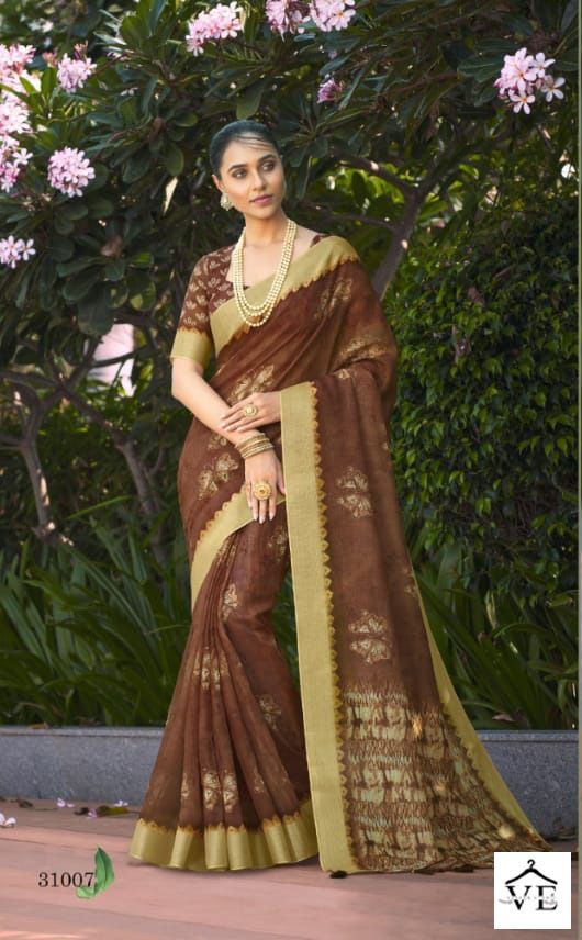 Joh Rivaaj Jarin Vol 310 Linen Wholesale Sarees Catalog — Wholesale Sarees, MPA wholesale from Surat — view 4