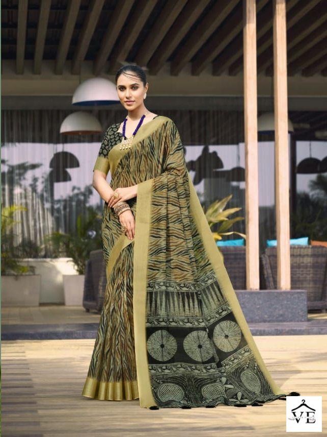 Joh Rivaaj Jarin Vol 310 Linen Wholesale Sarees Catalog — Wholesale Sarees, MPA wholesale from Surat — view 5