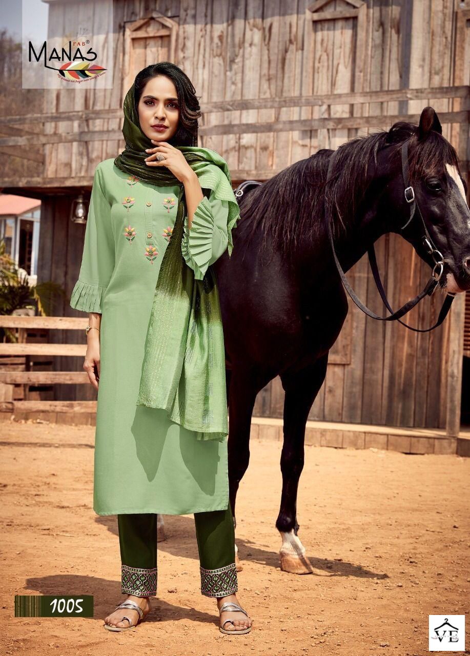 Manas Glory Rayon 14 Wholesale Readymade Salwar Suit Catalog — Wholesale Salwar Suits, MPA wholesale from Surat - Gallery Image 2