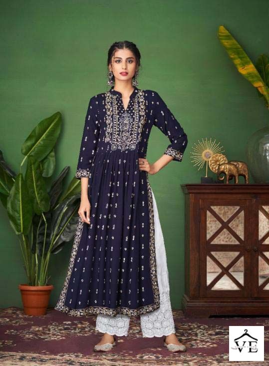 Maskeen Monsoon Vol 5 Heavy Pure Rayon Wholesale Kurti With Pant Catalog — Wholesale Kurtis, MPA wholesale from Surat - Gallery Image 2