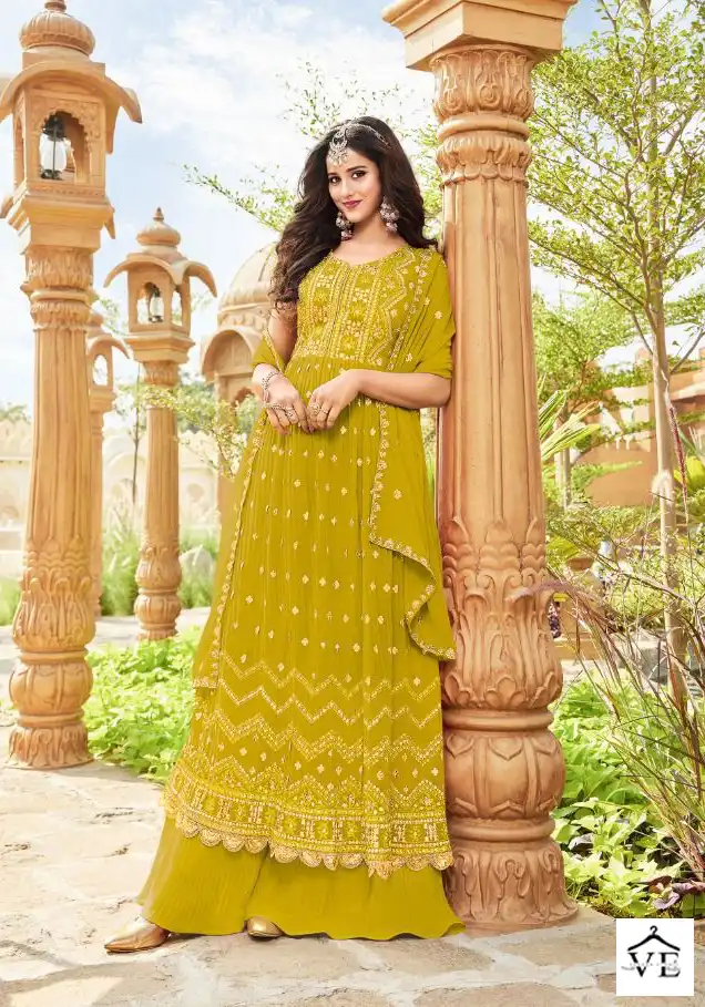 Your Choice Nayra Gold Blooming Georgette Wholesale Readymade Designer Salwar Suit Catalog — Wholesale Salwar Suits, MPA wholesale from Surat - Gallery Image 2
