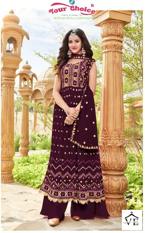 Your Choice Nayra Gold Blooming Georgette Wholesale Readymade Designer Salwar Suit Catalog — Wholesale Salwar Suits, MPA wholesale from Surat - Gallery Image 6