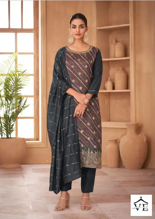 Sayuri Designer Rose Russian Silk Wholesale Readymade Salwar Suit Catalog — Wholesale Salwar Suits, Sayuri Designer wholesale from Surat — view 4