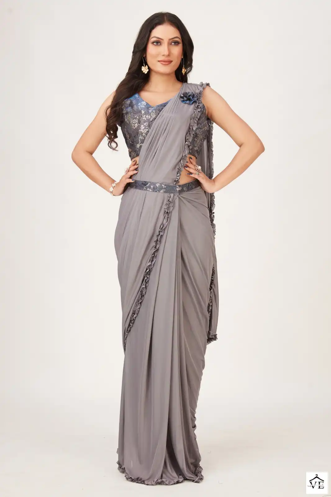 Amoha Dno 101957 Imported Wholesale Ready To Wear Saree Catalog — Wholesale Sarees, MPA wholesale from Surat — view 3