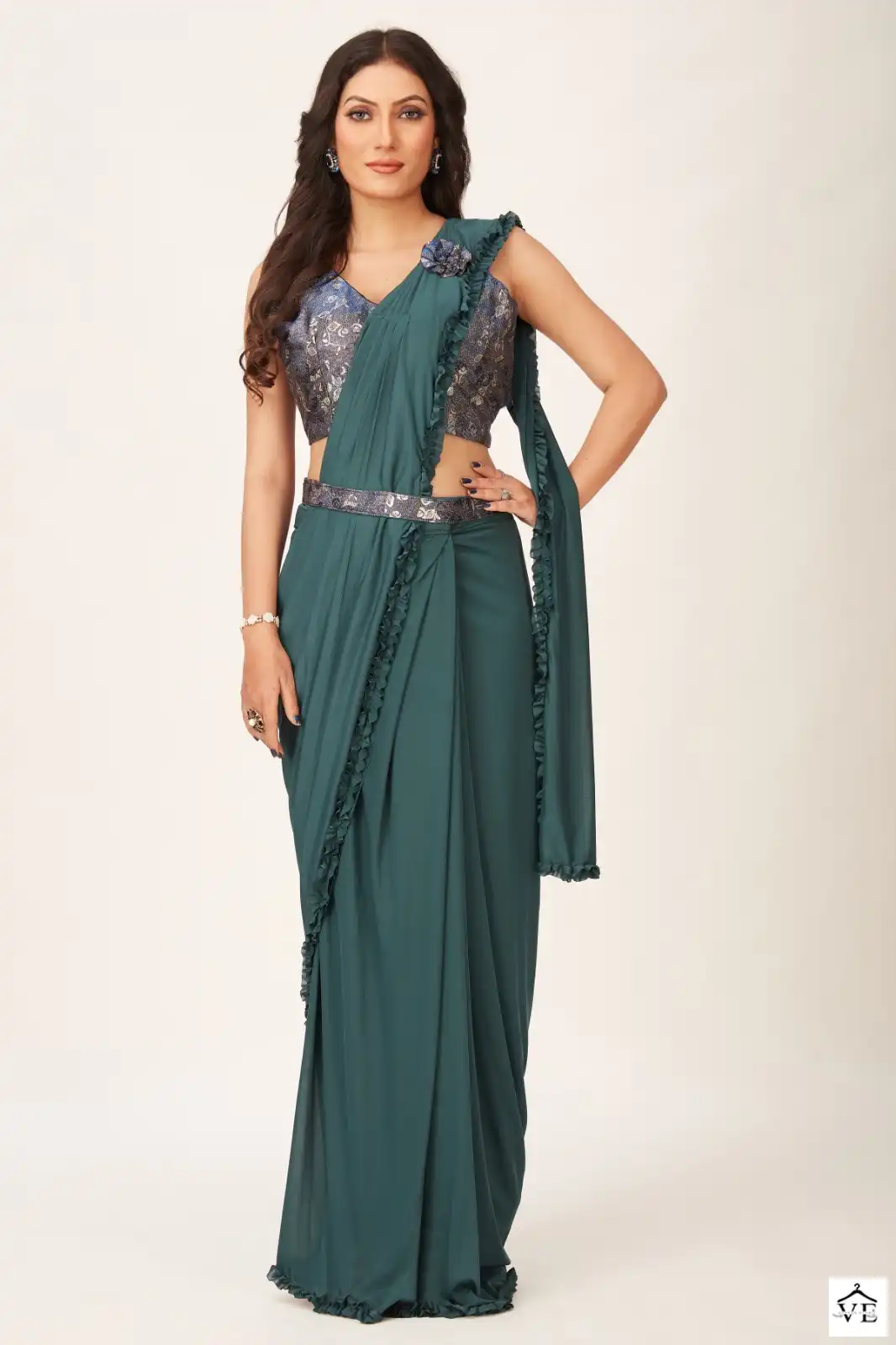 Amoha Dno 101957 Imported Wholesale Ready To Wear Saree Catalog — Wholesale Sarees, MPA wholesale from Surat — view 5