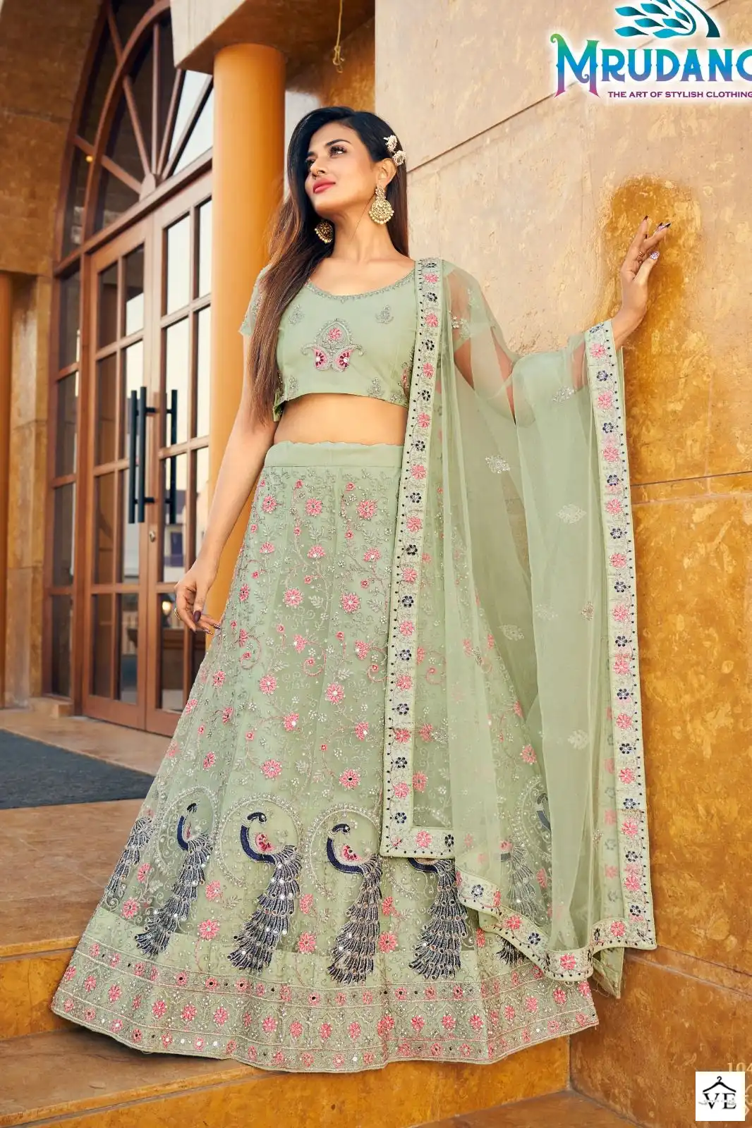 Mrudangi 1043 Colour Series Resham Embroidery Wholesale Lehenga Catalog — Wholesale Lehenga, MPA wholesale from Surat — view 3