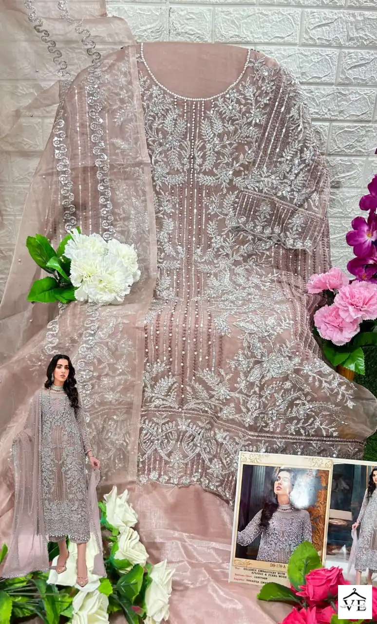 Dinsaa 178 Organza Wholesale Pakistani Salwar Suit Catalog — Wholesale Salwar Suits, MPA wholesale from Surat - Gallery Image 6
