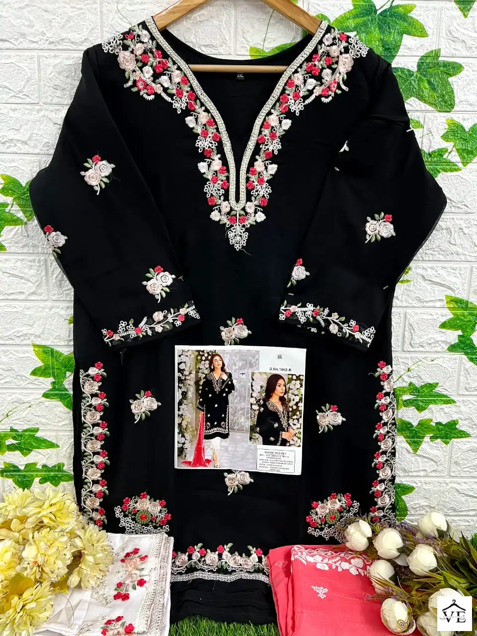 Dinsaa 194 Faux Georgette Wholesale Pakistani Readymade Salwar Suit Catalog — Wholesale Salwar Suits, MPA wholesale from Surat - Gallery Image 7