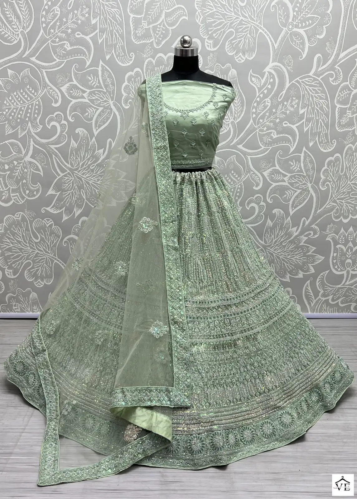 Anjani Art 2468A To 2468C Heavy Net Wholesale Lehenga Catalog — Wholesale Lehenga, MPA wholesale from Surat - Gallery Image 2