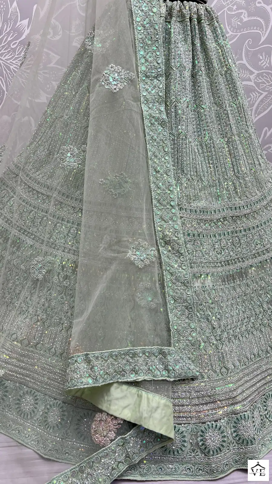 Anjani Art 2468A To 2468C Heavy Net Wholesale Lehenga Catalog — Wholesale Lehenga, MPA wholesale from Surat - Gallery Image 3