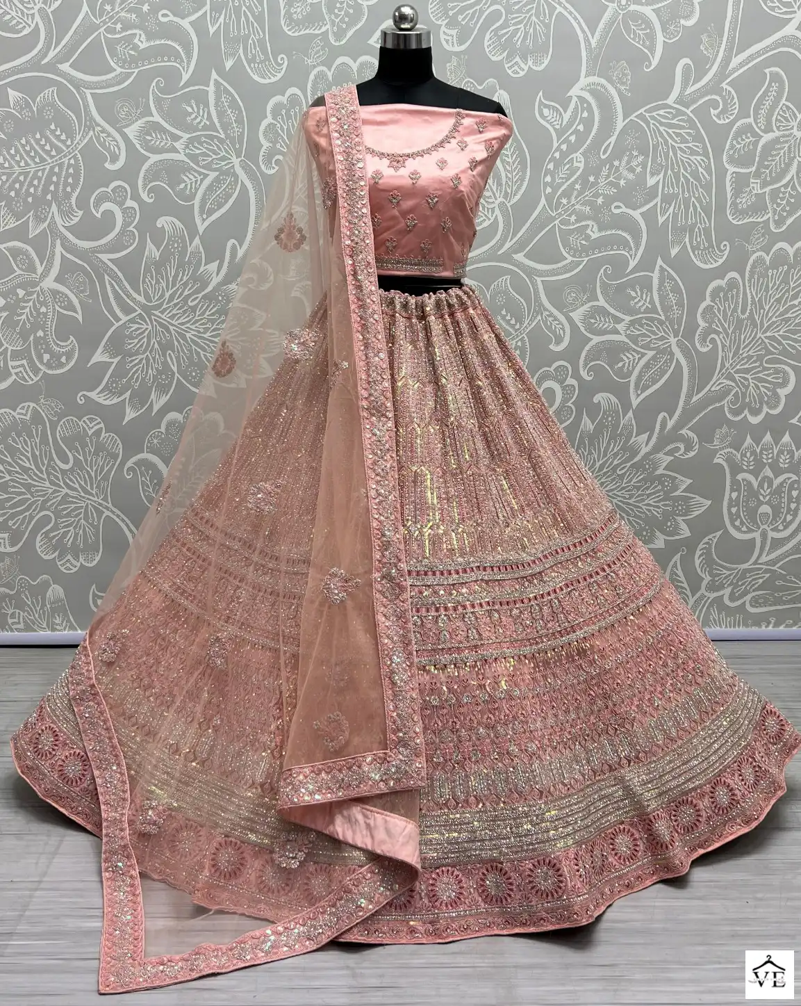 Anjani Art 2468A To 2468C Heavy Net Wholesale Lehenga Catalog — Wholesale Lehenga, MPA wholesale from Surat — view 1