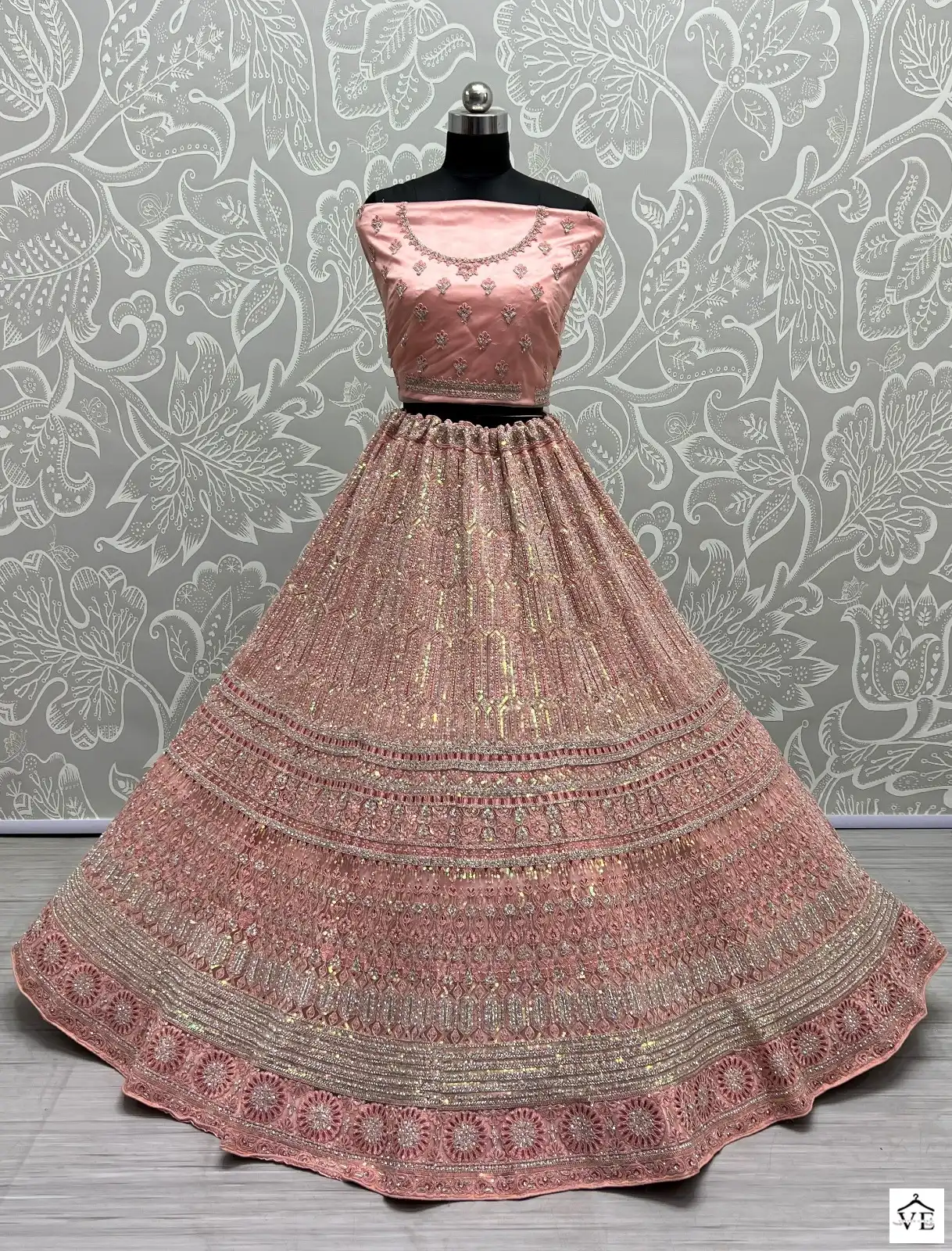 Anjani Art 2468A To 2468C Heavy Net Wholesale Lehenga Catalog — Wholesale Lehenga, MPA wholesale from Surat - Gallery Image 6