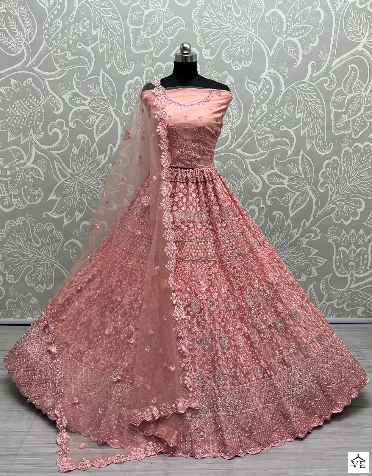 Anjani Art 2470A To 2470C Heavy Net Wholesale Lehenga Catalog — Wholesale Lehenga, MPA wholesale from Surat - Gallery Image 2