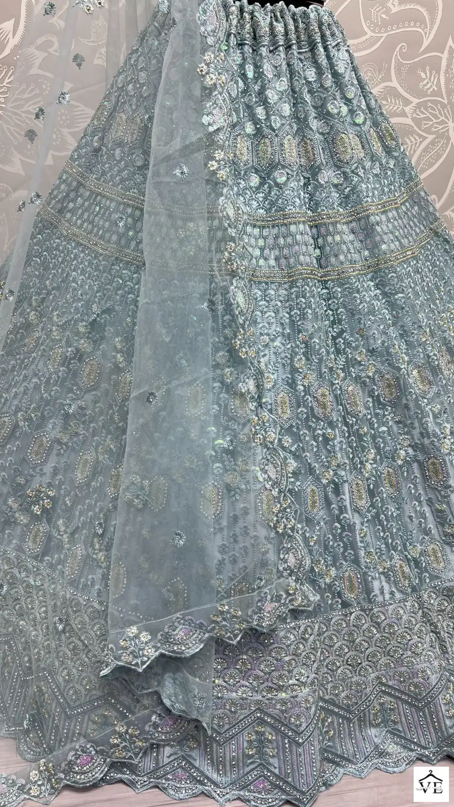 Anjani Art 2470A To 2470C Heavy Net Wholesale Lehenga Catalog — Wholesale Lehenga, MPA wholesale from Surat — view 12