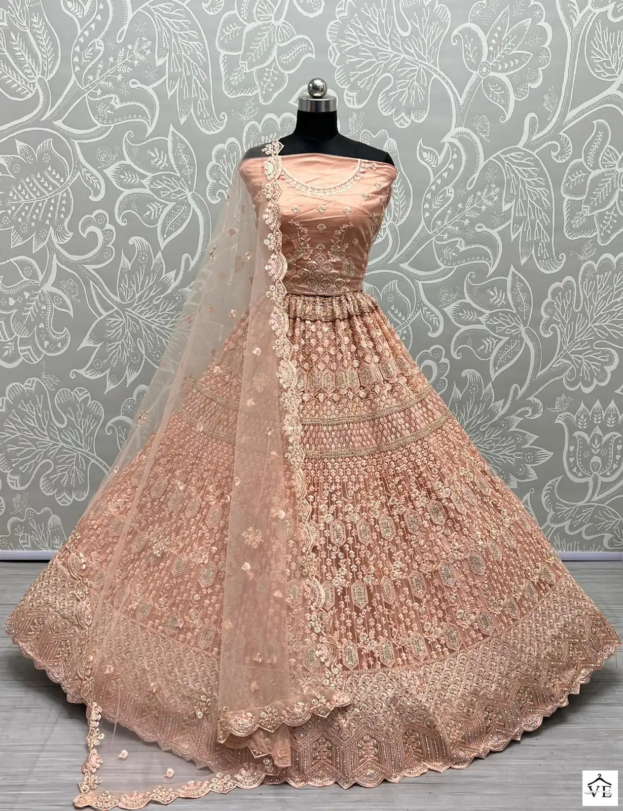 Anjani Art 2470A To 2470C Heavy Net Wholesale Lehenga Catalog — Wholesale Lehenga, MPA wholesale from Surat - Gallery Image 6